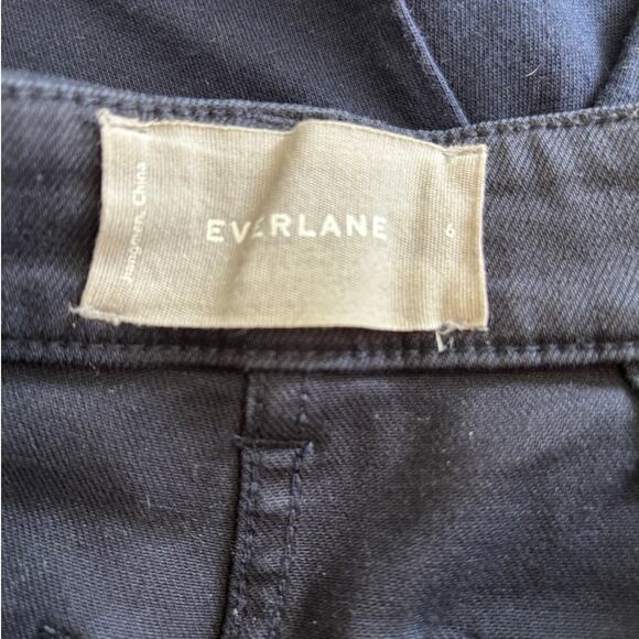 Everlane Wide Leg Cropped Trouser Pants Navy Size 6 - Picture 5 of 9